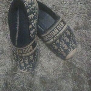 Dior Granville EspadrilleDeep Blue Dior Oblique Embroidered Cotton